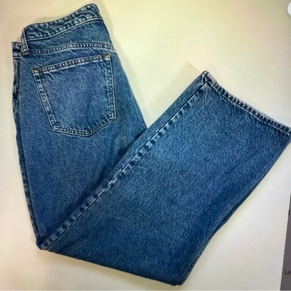 Abercrombie & Fitch High Rise Blue Jeans wide leg loose fit women’s size 29 - Picture 1 of 6